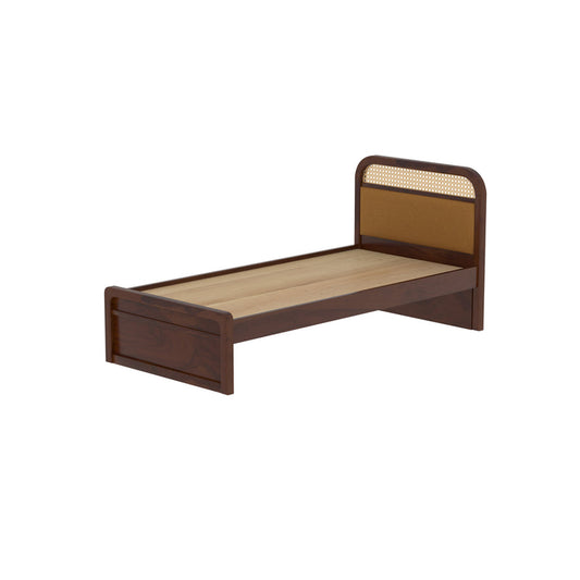 Luxury Rattan Single Bed | Handmade Wooden Cane Bed Frame