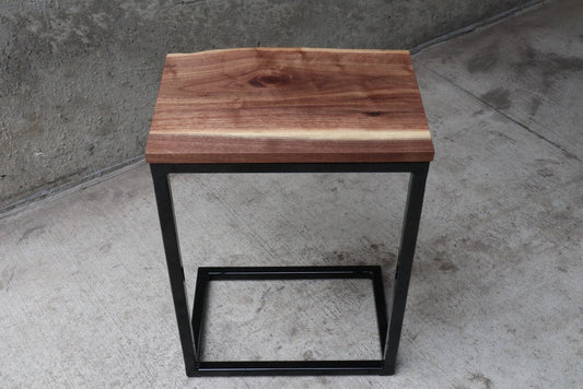 Live Edge Sheesham Computer Side Table β Sideways Orientation Solid Wood Laptop / Workstation Table