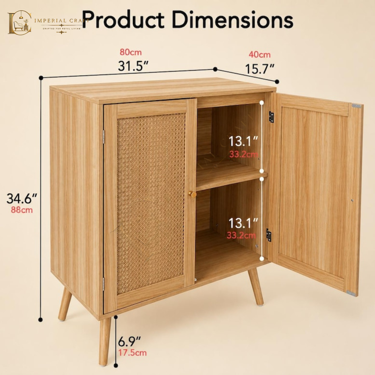 Rattan Cabinet, Boho Storage, Cane Furniture