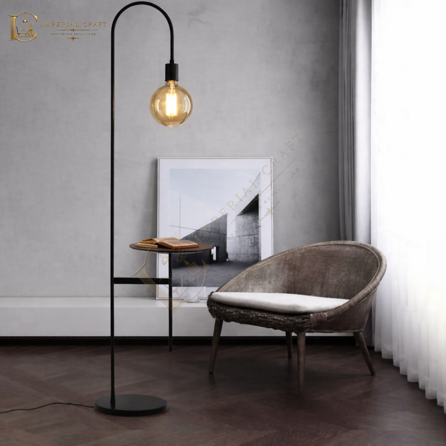 VALLE Minimalist LED Lamp Side Table
