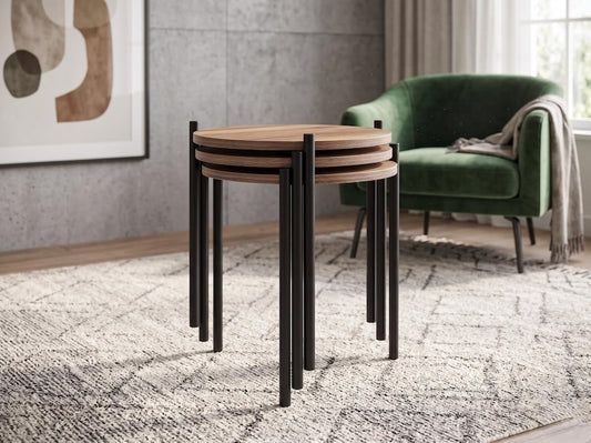Modern Round Nesting Tables Set of 3