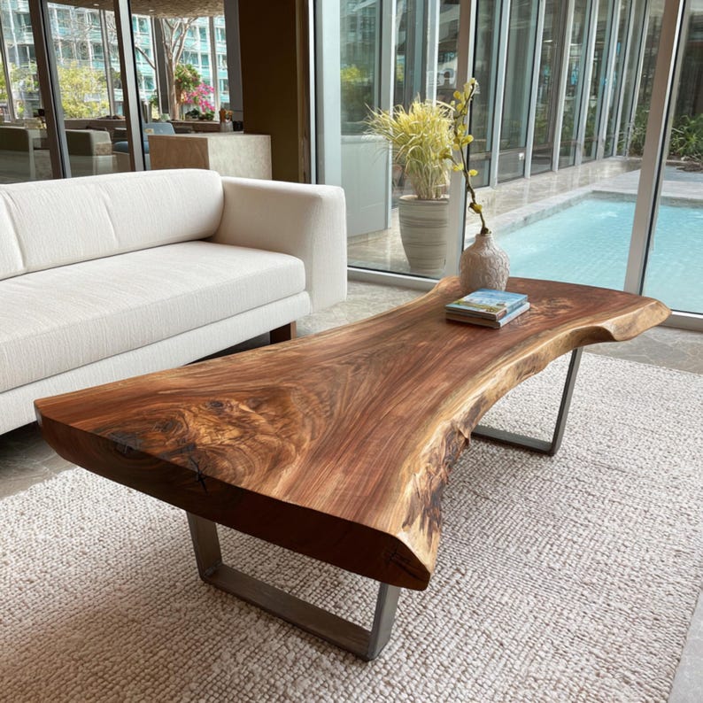 Solid Sheesham Wood Coffee Table ,Handmade Modern Living Room Furniture