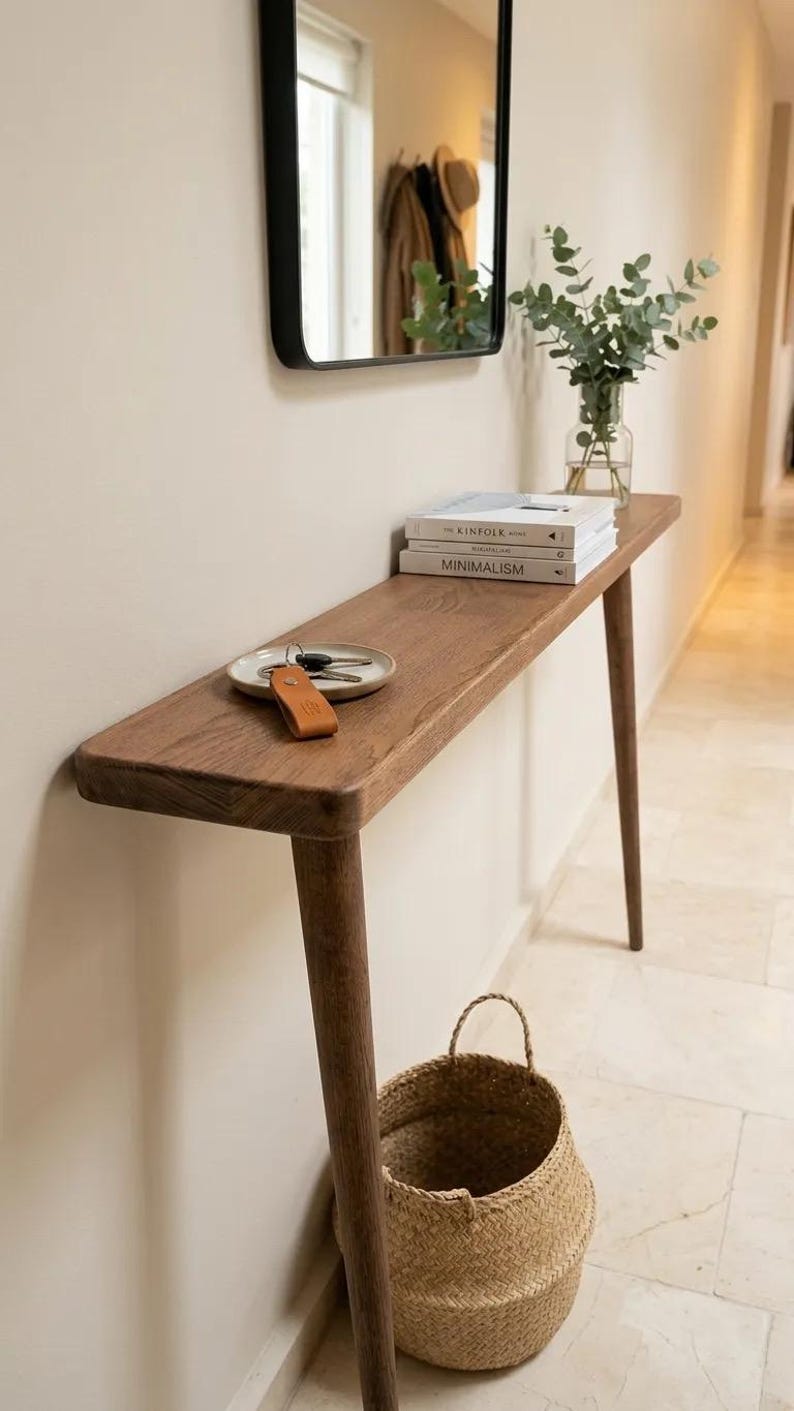 Wood Console Table for Entryway