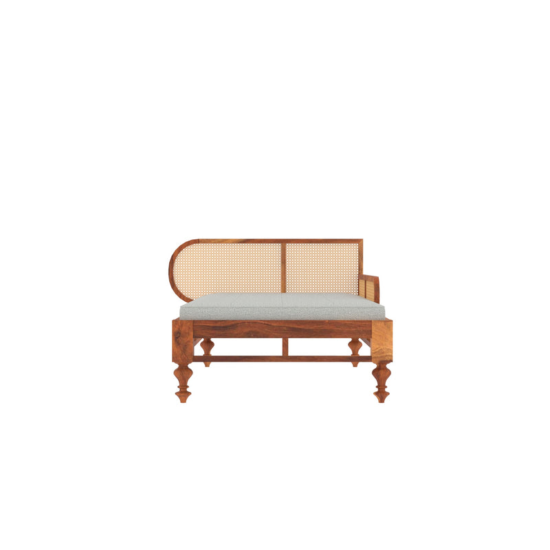 Ethnic Soft Cane Style Wooden Handmade Long Sofa