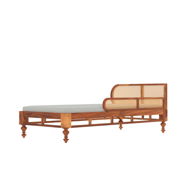 Ethnic Soft Cane Style Wooden Handmade Long Sofa