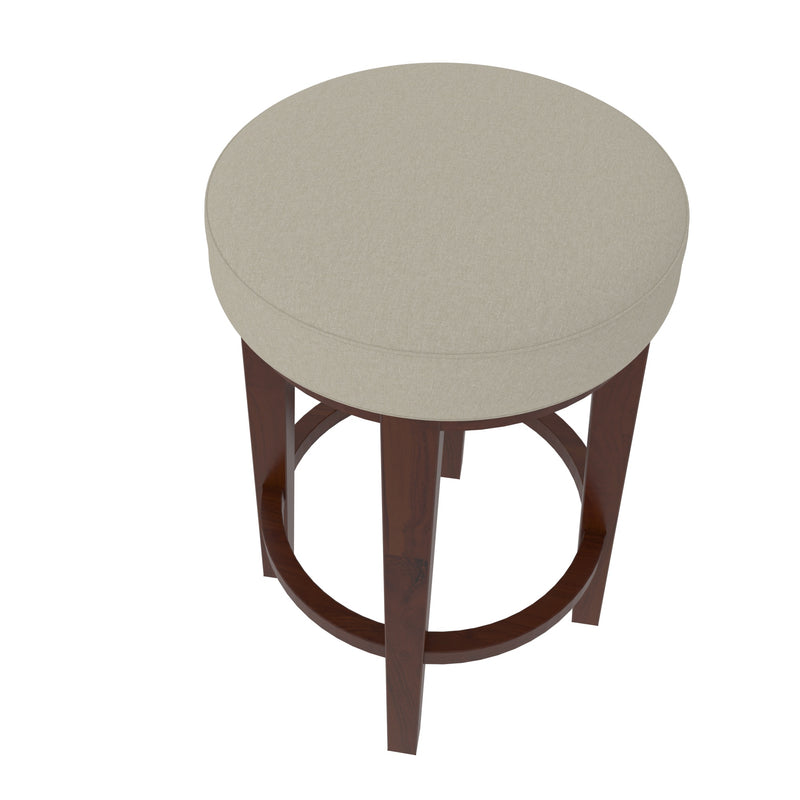 Vintage Round Wooden Stool | Handmade Small Accent Stool
