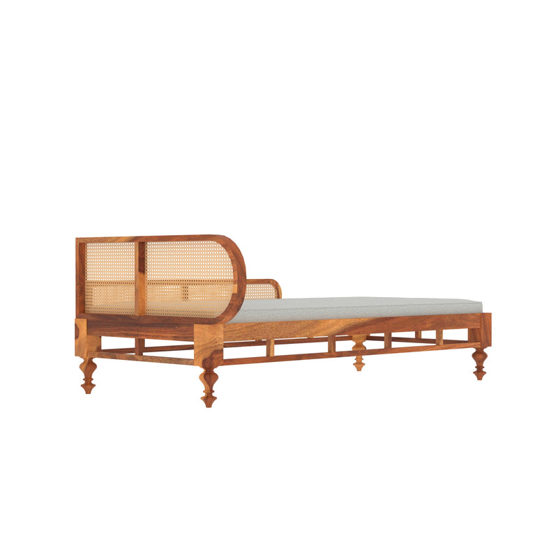 Ethnic Soft Cane Style Wooden Handmade Long Sofa