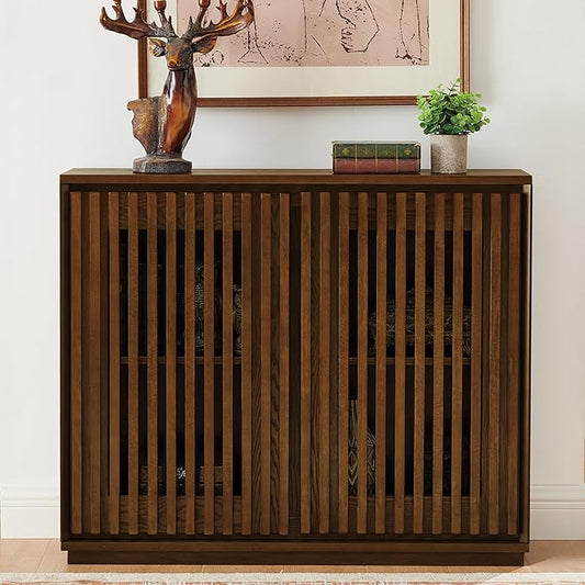Solid Wood Storage Cabinet for Entryway – Handcrafted Sheesham Wood Organizer