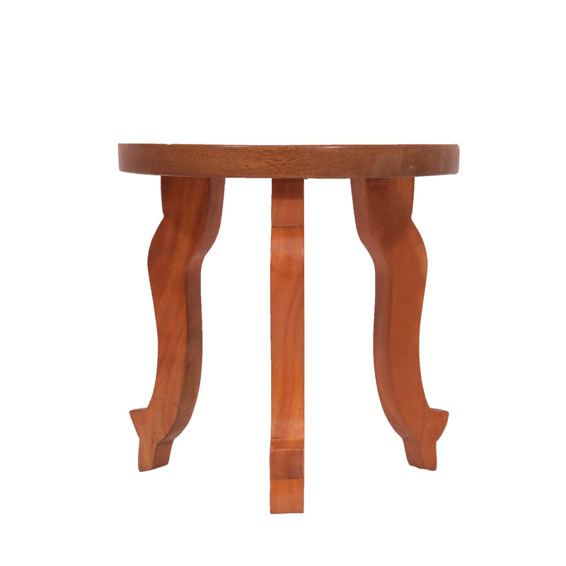 Round Wooden Table | Handmade Solid Wood Accent & Side Table