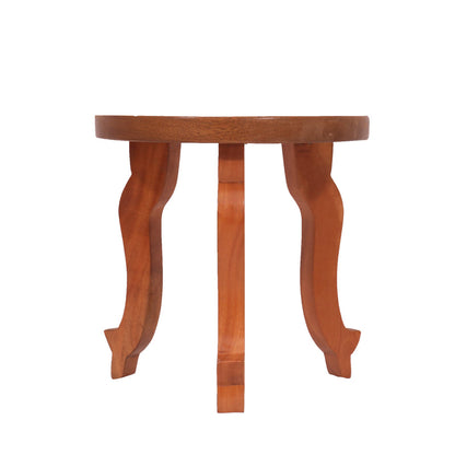 Round Wooden Table | Handmade Solid Wood Accent & Side Table