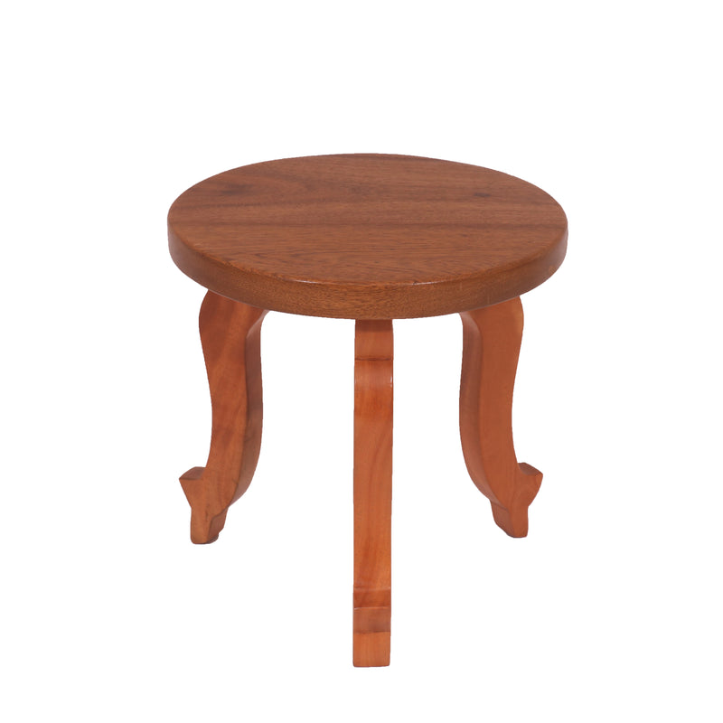 Round Wooden Table | Handmade Solid Wood Accent & Side Table