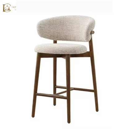 Modern Bar Stools Chair with Curved Backrest for Kitchen
