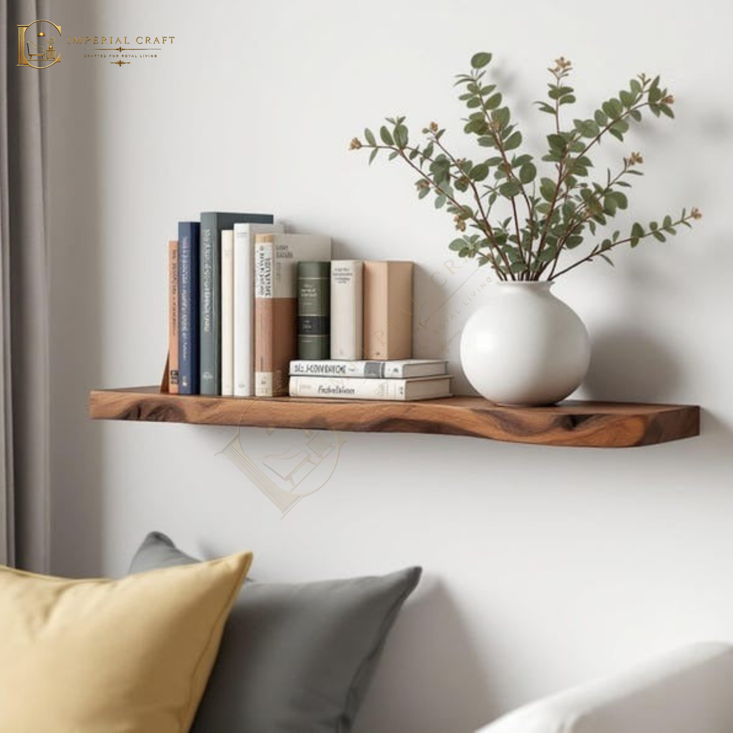 Custom Live Edge Sheesham Shelf – Rustic Floating Solid Wood Accent