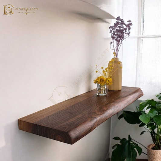 Custom Live Edge Sheesham Shelf – Rustic Floating Solid Wood Accent