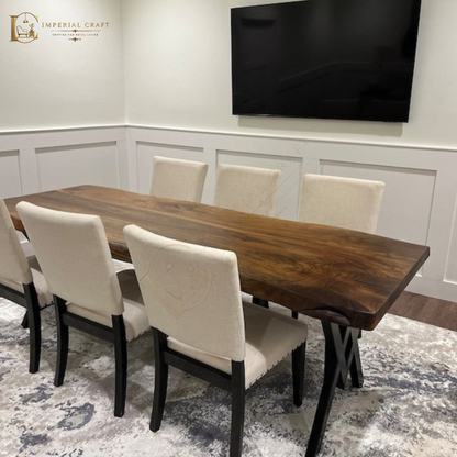 Sheesham Wood Dining Table – High-Quality Rustic Solid Wood Table | Custom Handmade Kitchen & Dining Room Table