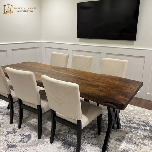 Sheesham Wood Dining Table – High-Quality Rustic Solid Wood Table | Custom Handmade Kitchen & Dining Room Table