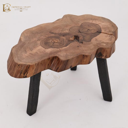 Live Edge Sheesham Side Table – Handmade Solid Wood Accent / End Table