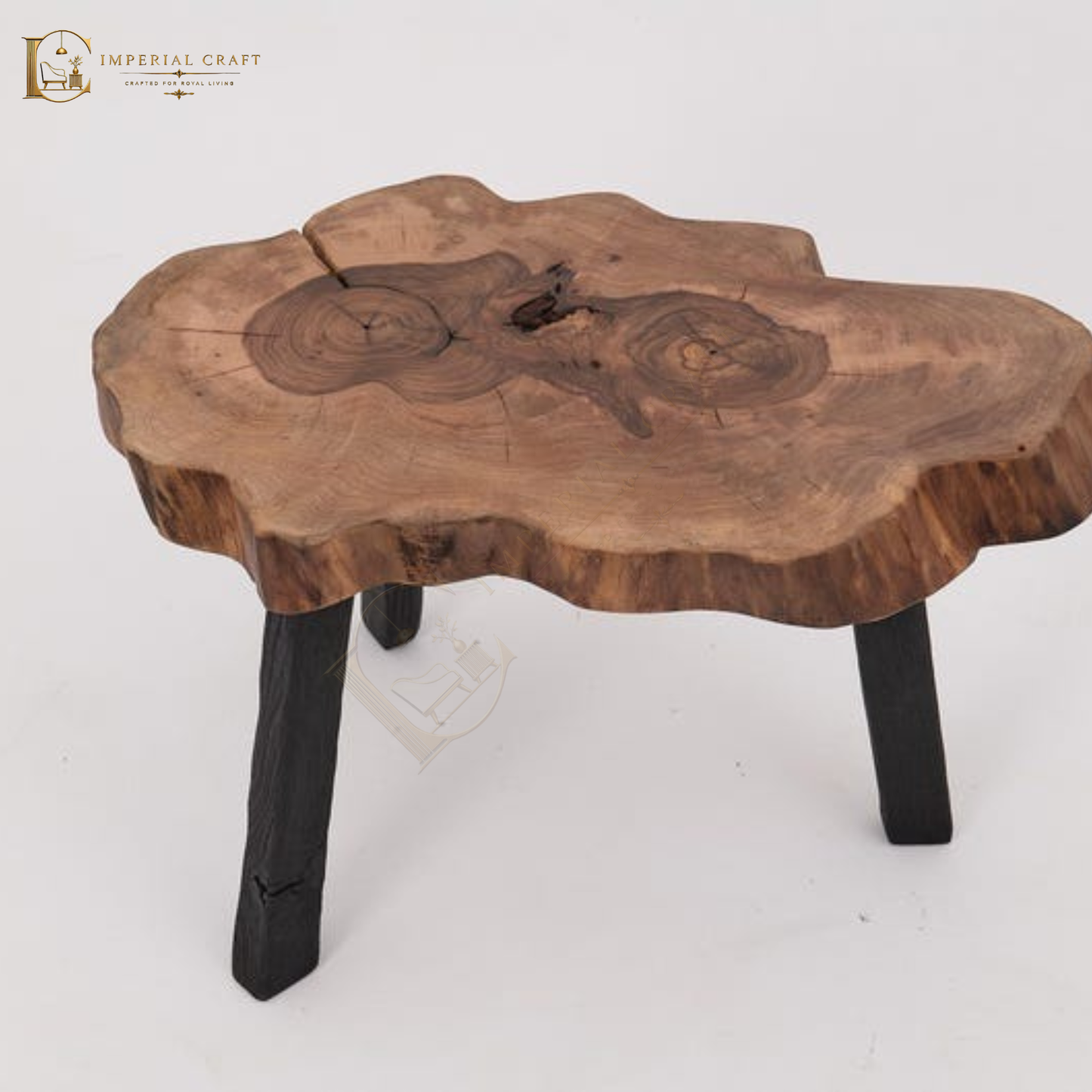 Live Edge Sheesham Side Table – Handmade Solid Wood Accent / End Table