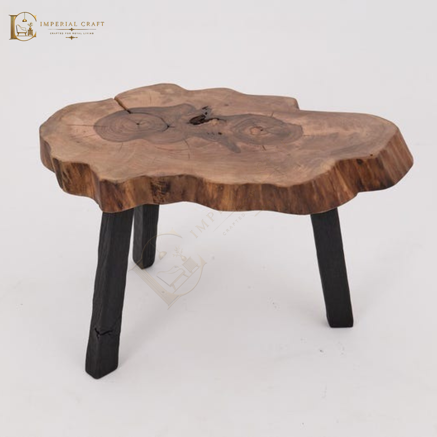 Live Edge Sheesham Side Table – Handmade Solid Wood Accent / End Table