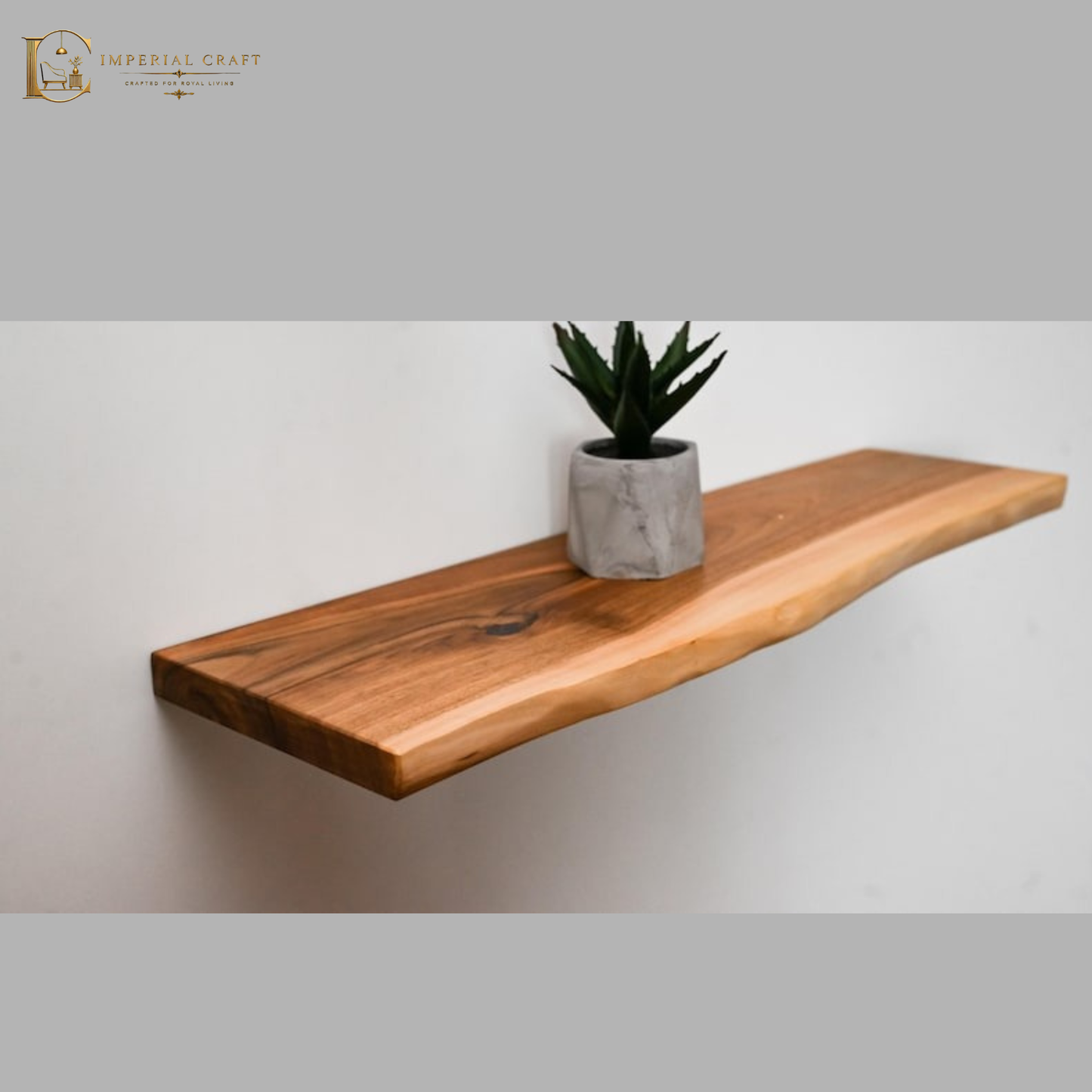 Live Edge Sheesham Wood Floating Shelf – Handmade Solid Wood Wall Shelf, Custom Lengths, Rustic Modern Home Decor
