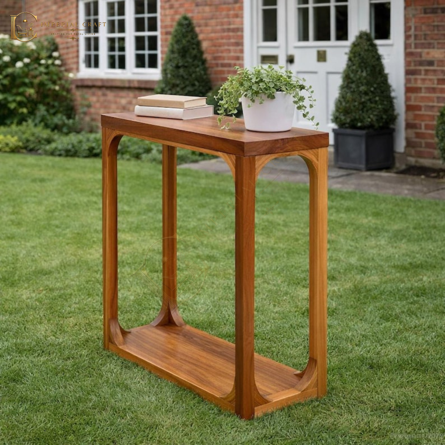 Handmade Solid Natural Wood Side Table Minimalist Nightstand Plant Stand
