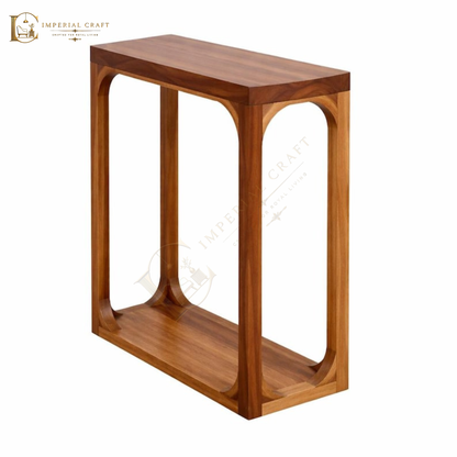 Handmade Solid Natural Wood Side Table Minimalist Nightstand Plant Stand
