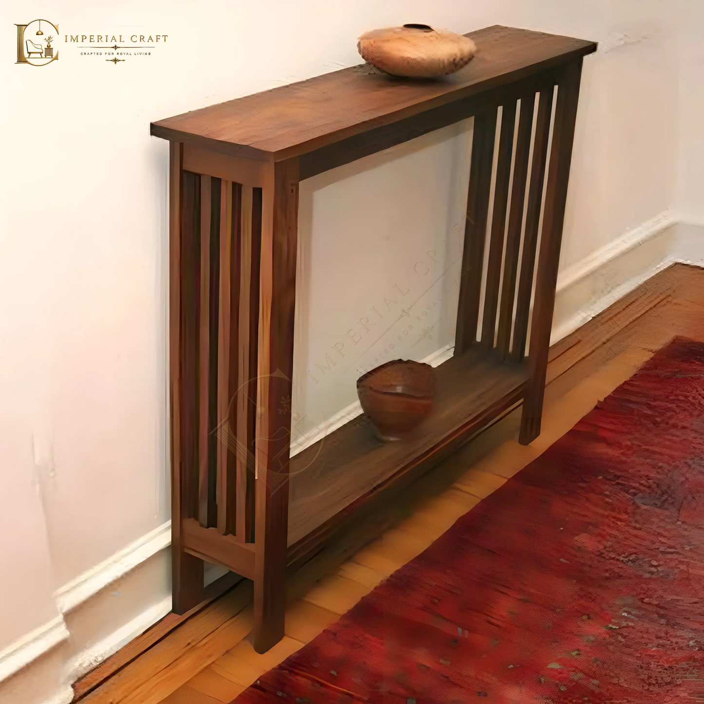 Solid Wood Console Table – Handcrafted Sheesham Wood Entryway & Hallway Table