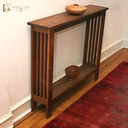 Solid Wood Console Table – Handcrafted Sheesham Wood Entryway & Hallway Table