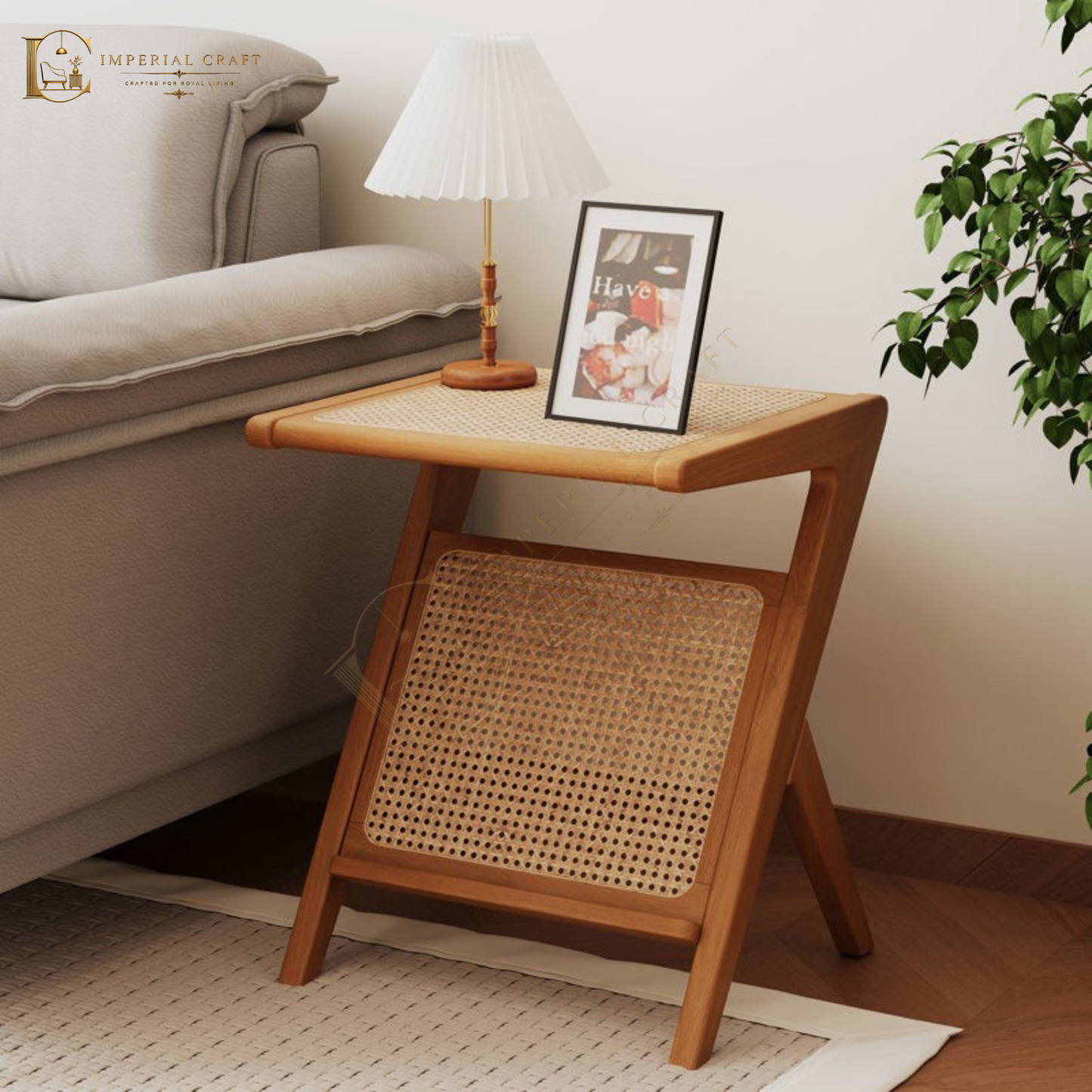 Rattan End Side Table