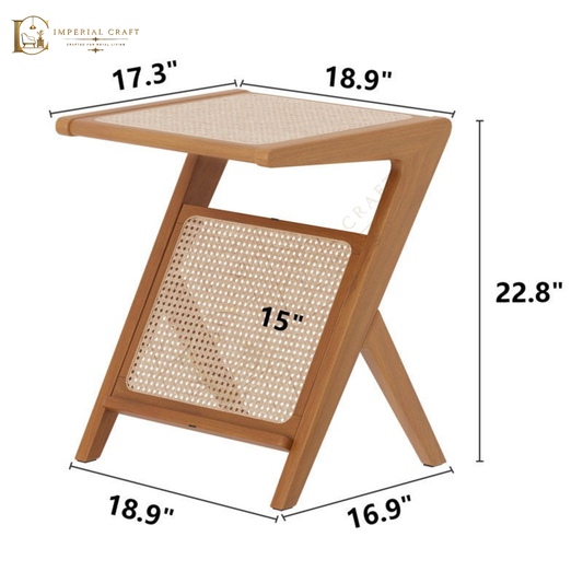 Rattan End Side Table