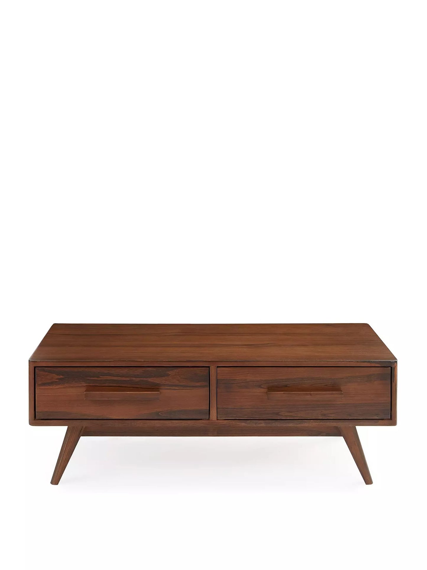 2 Drawer Solid Wood Console Table – Handcrafted Sheesham Wood Entryway & Storage Table