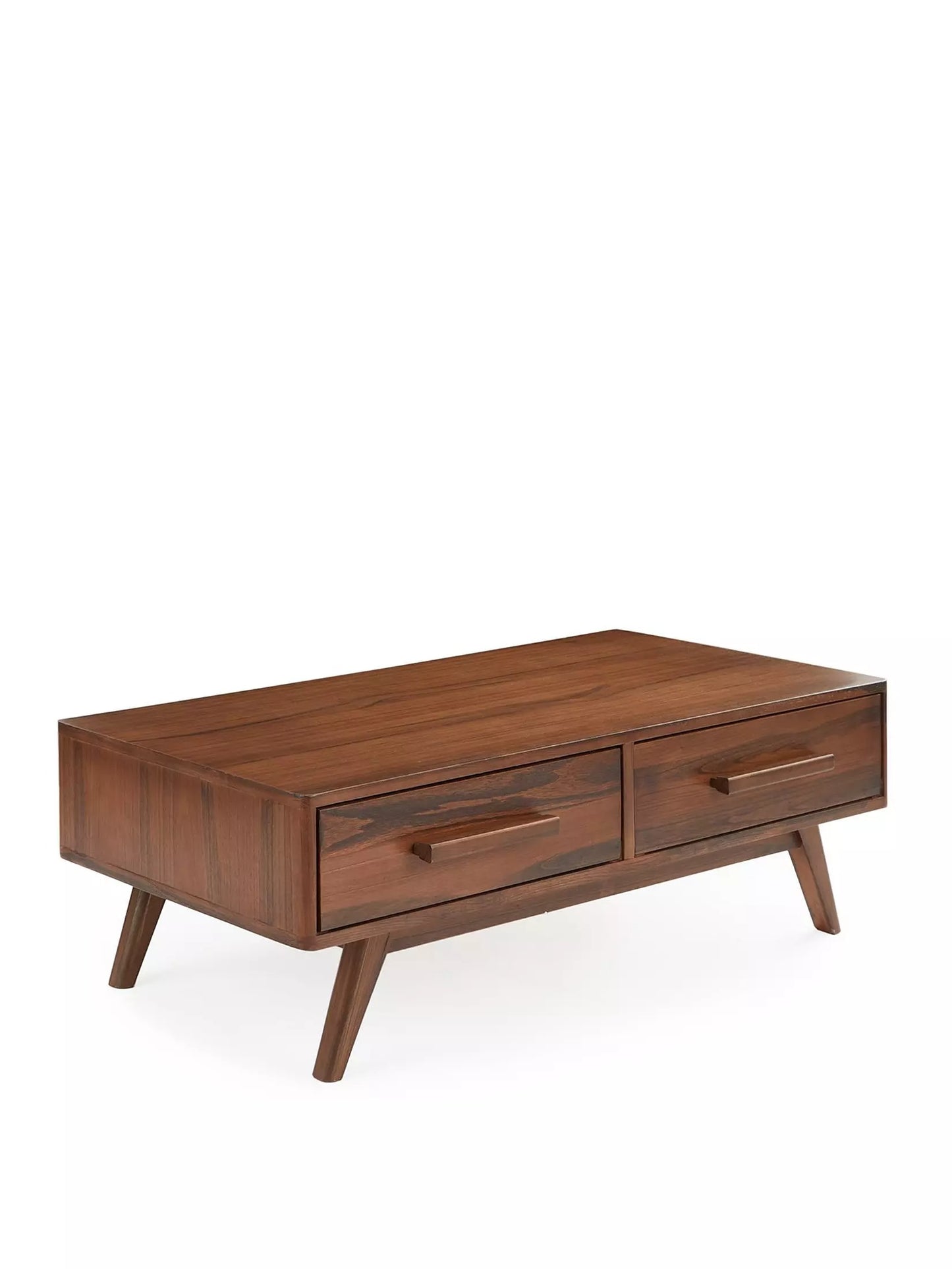 2 Drawer Solid Wood Console Table – Handcrafted Sheesham Wood Entryway & Storage Table