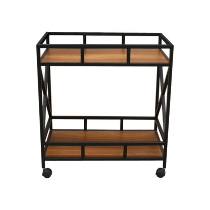 Service Cart – Solid Sheesham Wood Rolling Kitchen & Serving Trolley