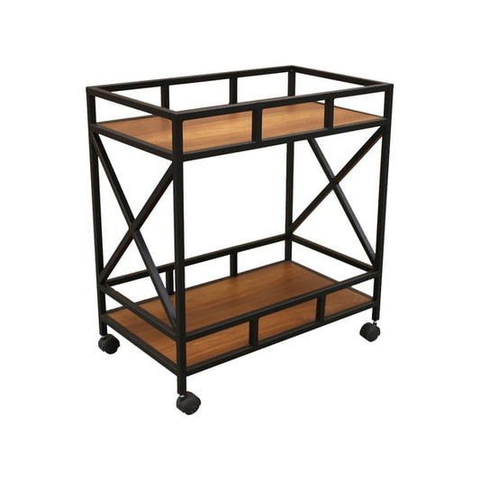 Service Cart – Solid Sheesham Wood Rolling Kitchen & Serving Trolley