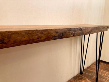 Live Edge Sofa Table – Handmade Natural Wood Console & Rustic Entryway Table