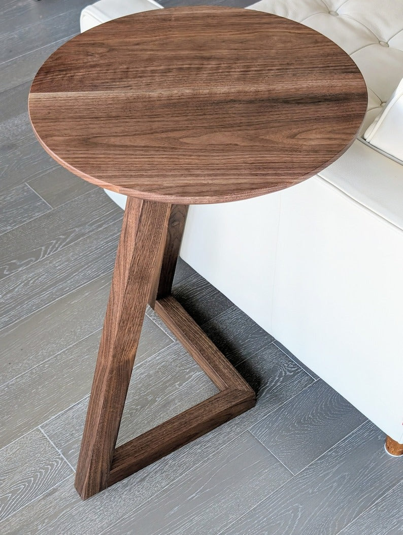 Solid Black Sheesham End Table