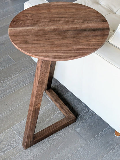 Solid Black Sheesham End Table