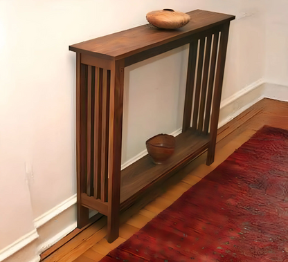 Solid Wood Console Table – Handcrafted Sheesham Wood Entryway & Hallway Table