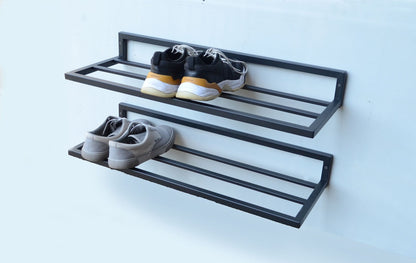 Entryway open Shoe Shelf, Wall Mount Metal Shoe Rack