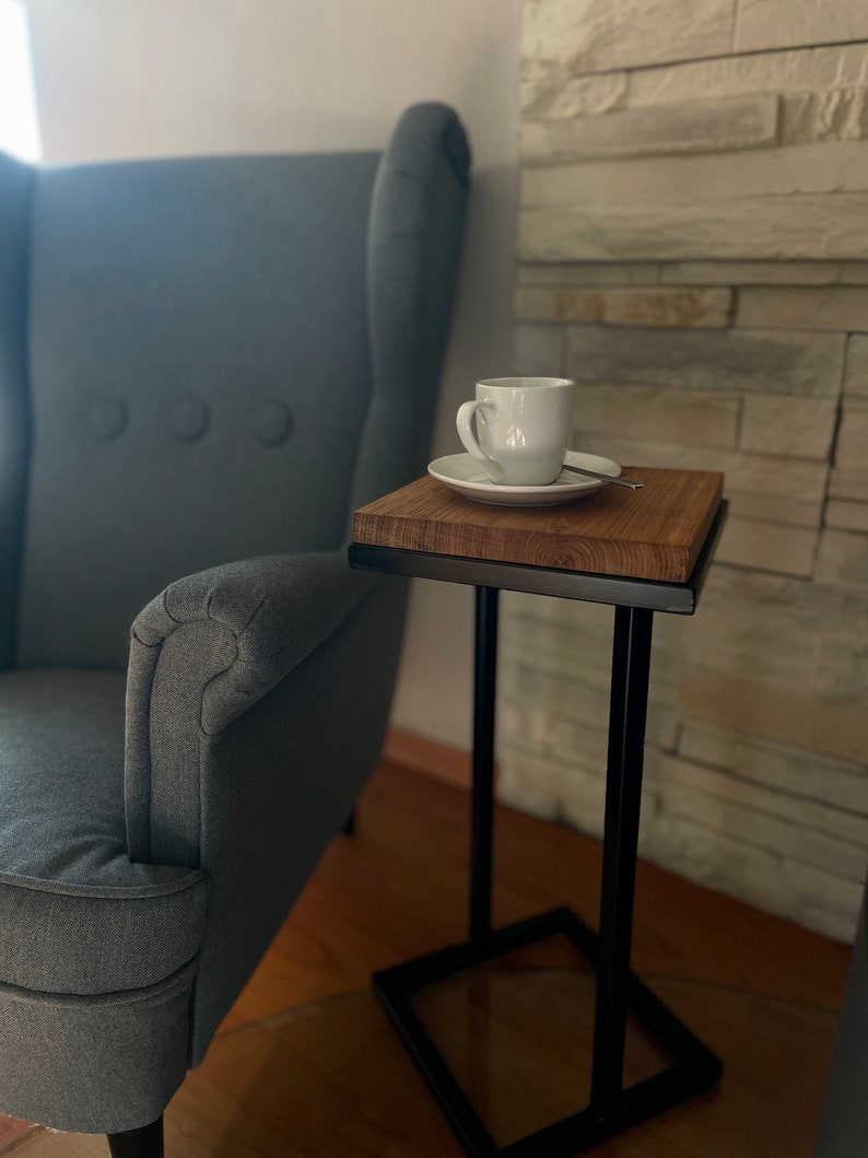 Side Table with a Solid Wood Top