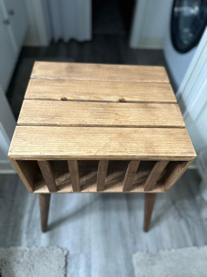 Wooden bedside table, End Table, Rustic Bedside Table Bedroom Furniture