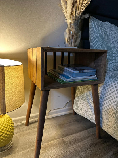 Wooden bedside table, End Table, Rustic Bedside Table Bedroom Furniture