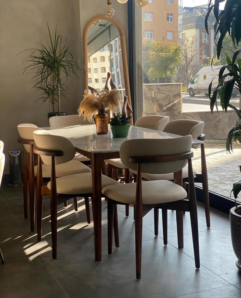 Dining Chair - Chair with Back - Wooden Dining Chair