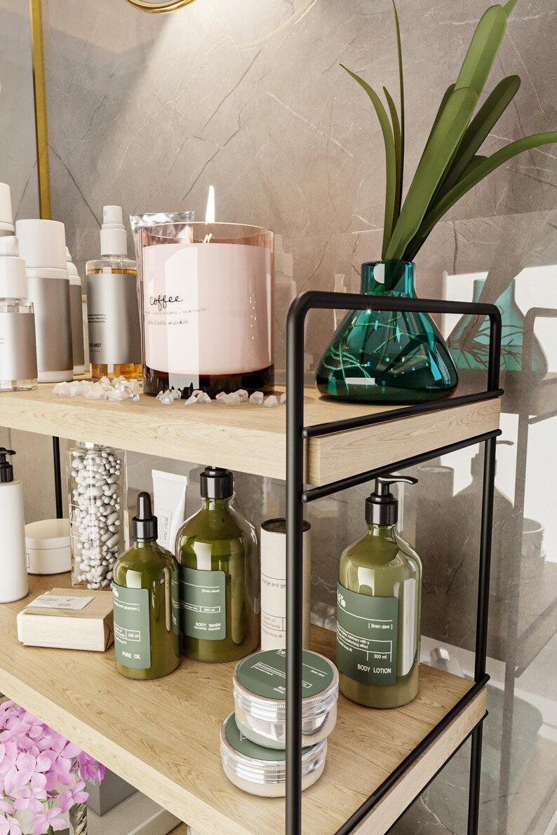 Solid Wood Kitchen Shelf Organizer