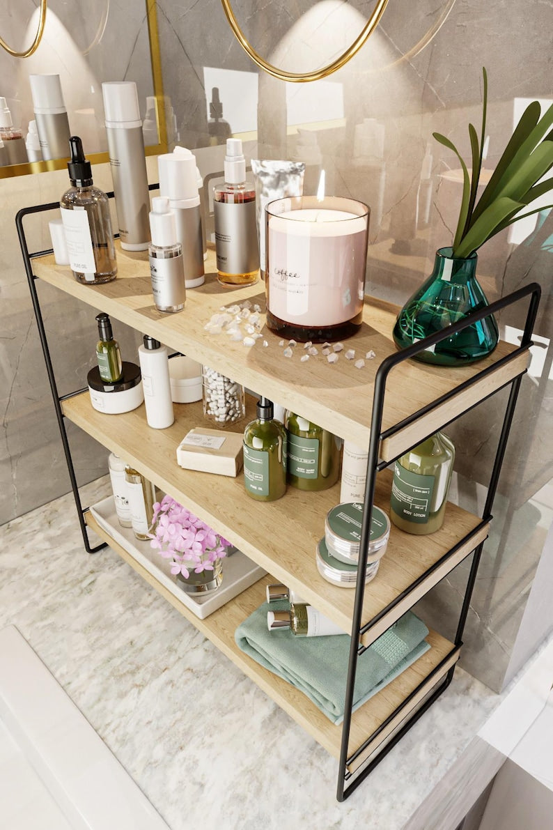 Solid Wood Kitchen Shelf Organizer