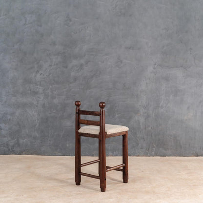 Rustic Reclaimed Wood Ghumti Counter Stool