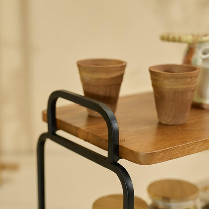 Wooden 2-Tier Kitchen Organizer