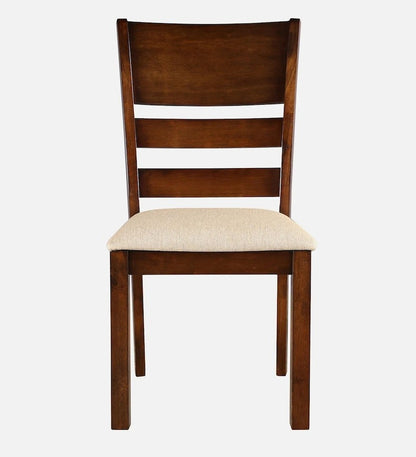 Solid Wood Dining Chair with Cushioned Seat