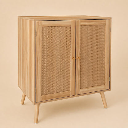 Rattan Cabinet, Boho Storage, Cane Furniture