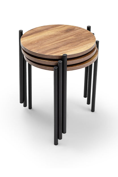 Modern Round Nesting Tables Set of 3